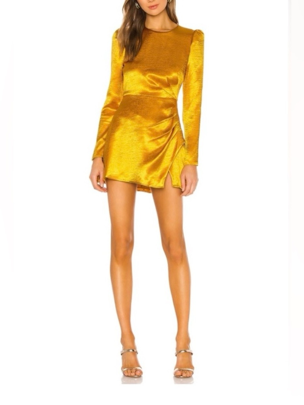 Krisha Mini Dress in Yellow Gold House of Harlow 1960 Size M